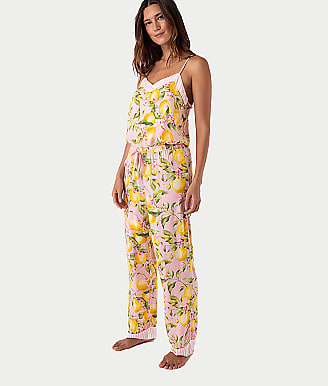 P.J. Salvage Full Bloom Lemons Woven Pajama Set