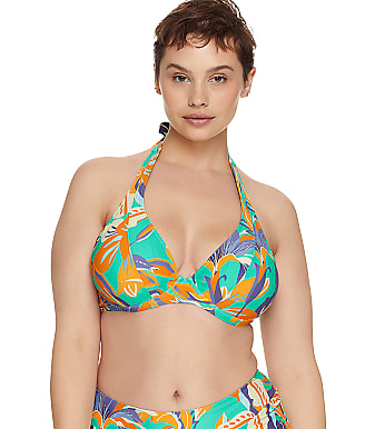Sunsets Water Lily Muse Halter Bikini Top