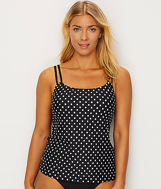 Sunsets Black Dot Taylor Underwire Tankini Top