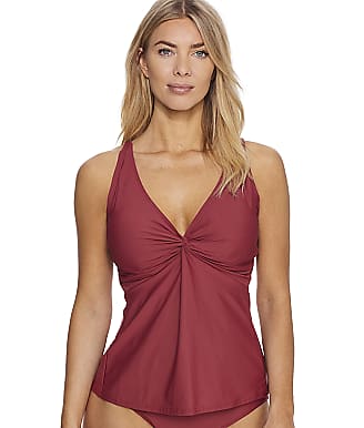 Sunsets Tuscan Red Forever Twist Underwire Tankini Top