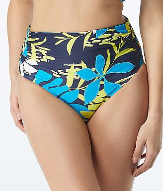 Coco Reef Women's Blue Contours High-Waist Bikini Bottom