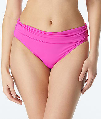 Coco Reef Classic Solid Fold-Over High-Waist Bikini Bottom