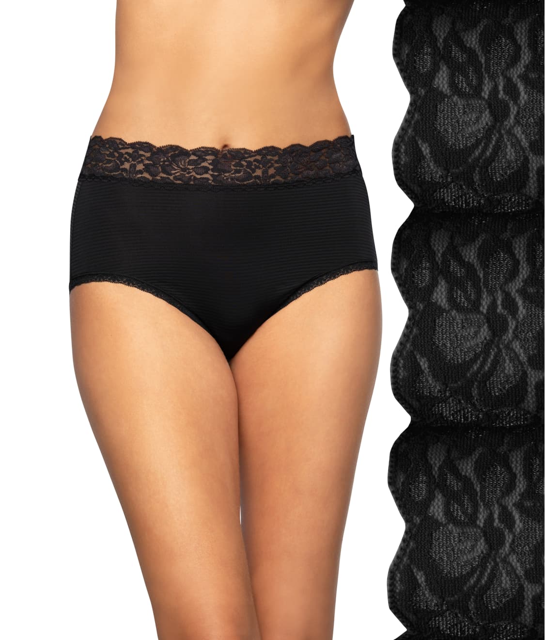 3-pack Lace Hipster Briefs - Black - Ladies