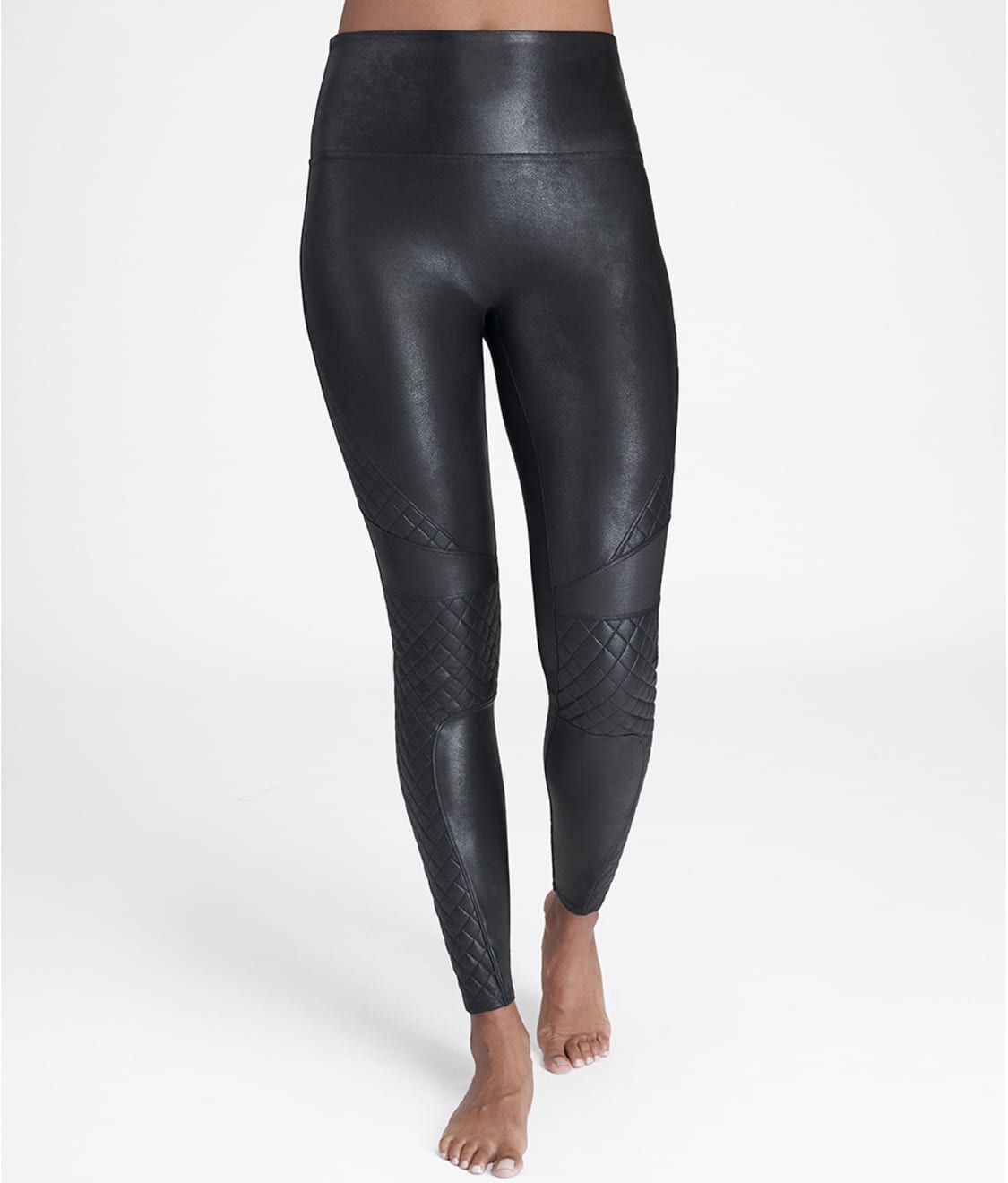 Buy SPANX® Medium Control Black Faux Leather Shaping Leggings from Next  Ireland