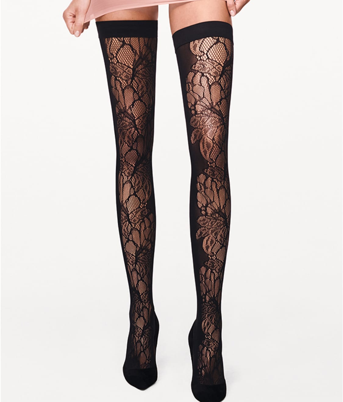 Wolford Blossom Thigh Highs Reviews Bare Necessities Style