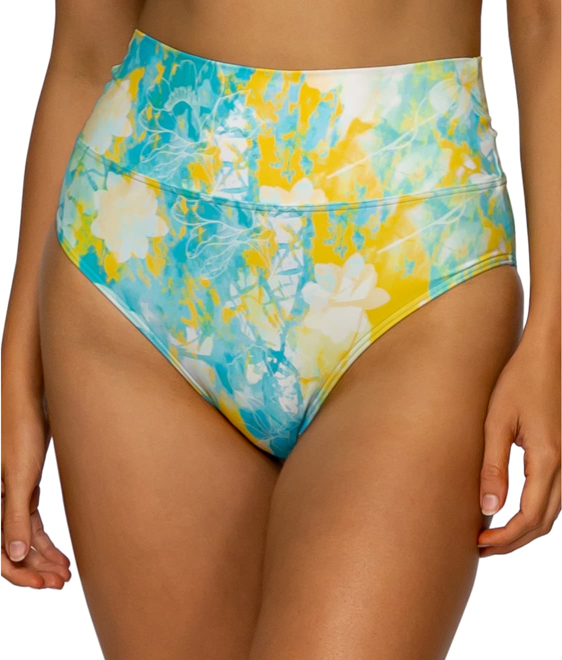 Sunsets Ocean Fold-Over High-Waist Bikini Bottom & Reviews