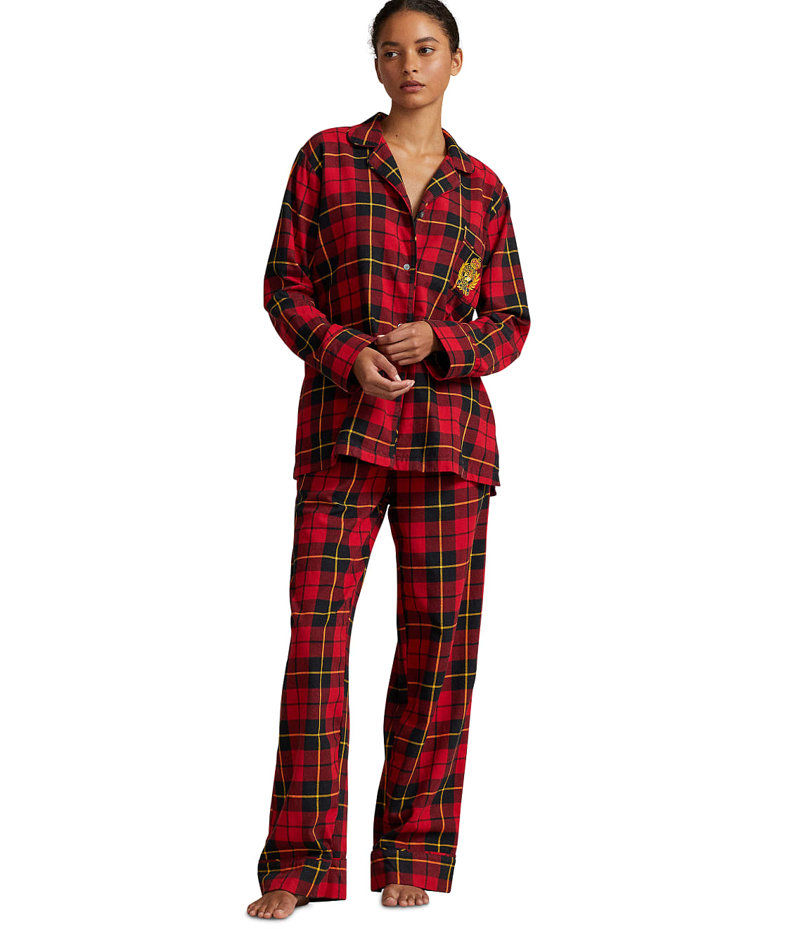 Polo Ralph Lauren The Madison Brushed Cotton Pajama Set & Reviews
