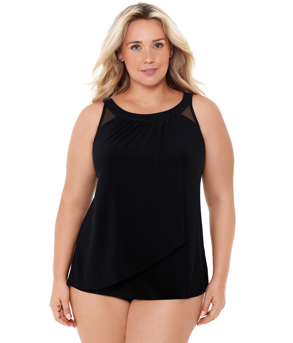 Miraclesuit: Plus Size Solid Ursula Underwire Tankini Top 6525727W