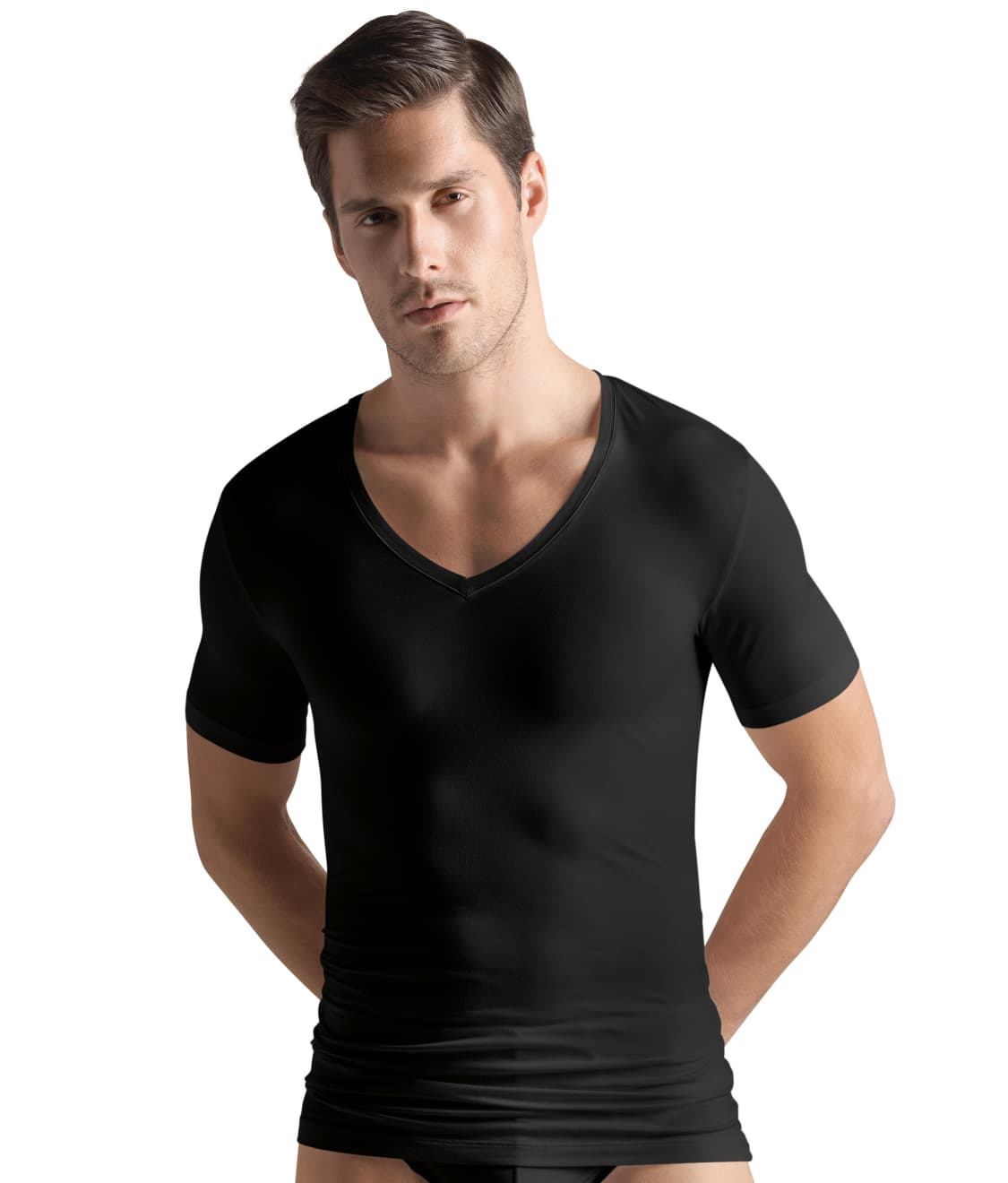 Hanro: Cotton Superior V-Neck T-Shirt 3089