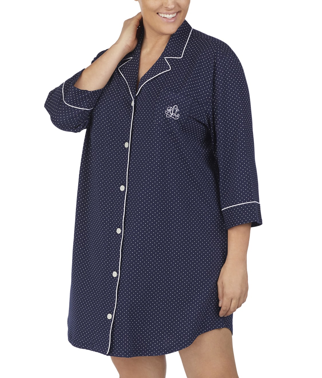 Lauren Ralph Lauren: Plus Size Further Lane Woven His Shirt 813702X