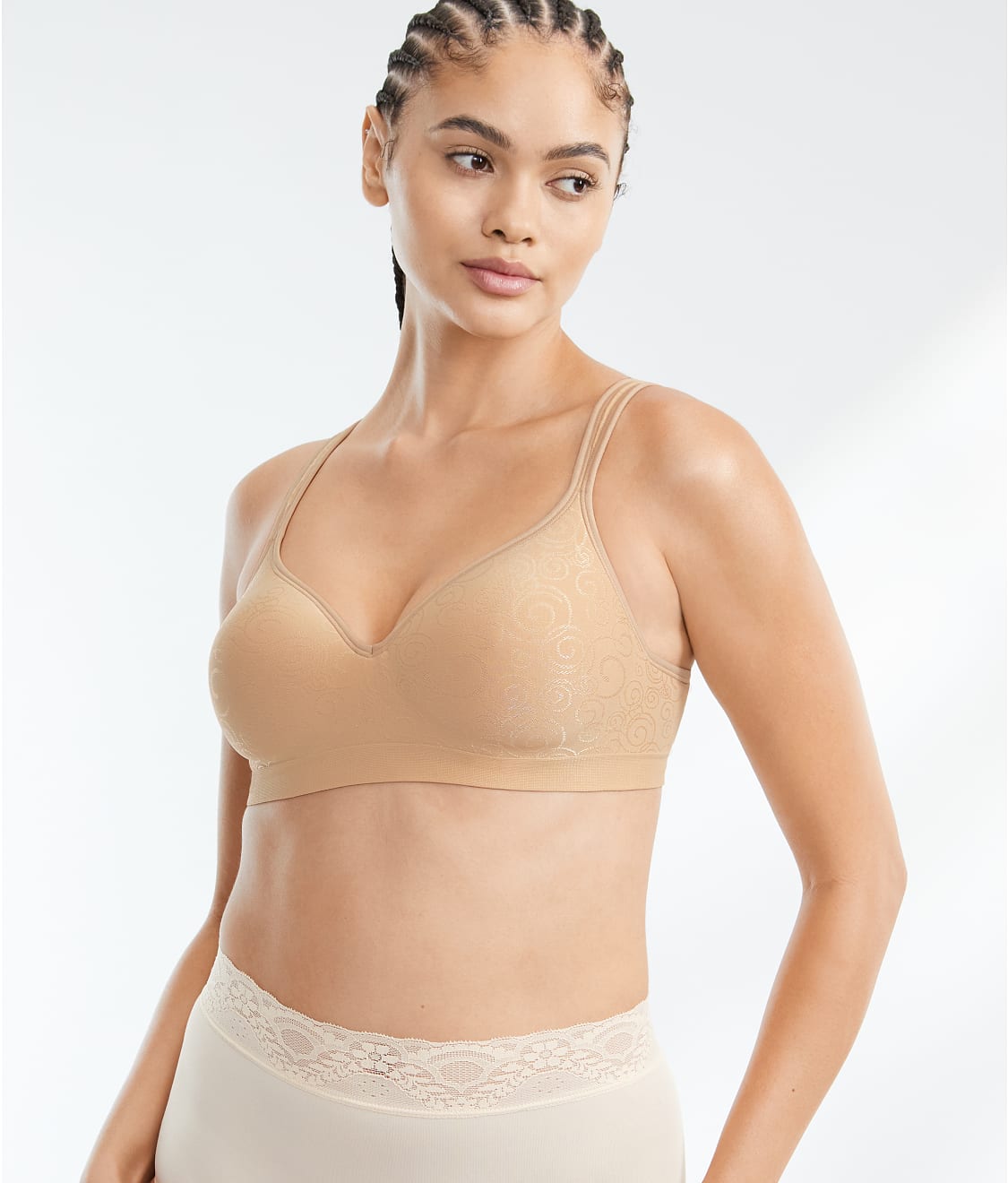 Push Up Wireless Bras for Women No Underwire Padded Comfort Revolution Wirefree  Bra with Support Full-Coverage Bras (Color : Beige, Size : 40B/C) :  : Clothing, Shoes & Accessories