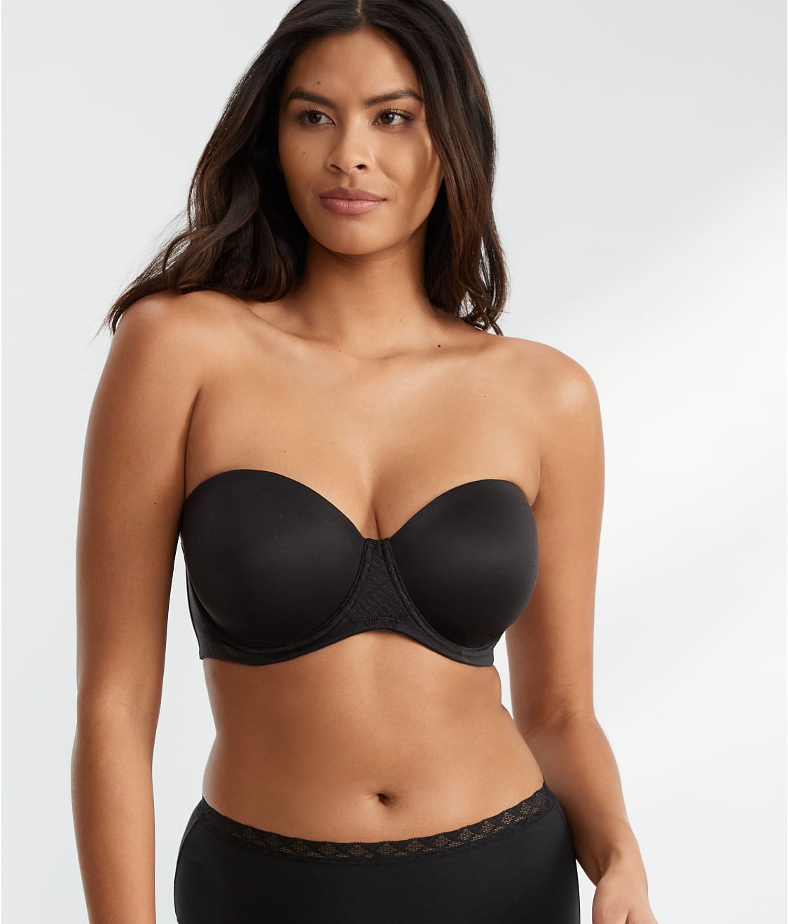 Curvy Couture Smooth Strapless Multiway Bra, Black, Size 38D, from Soma