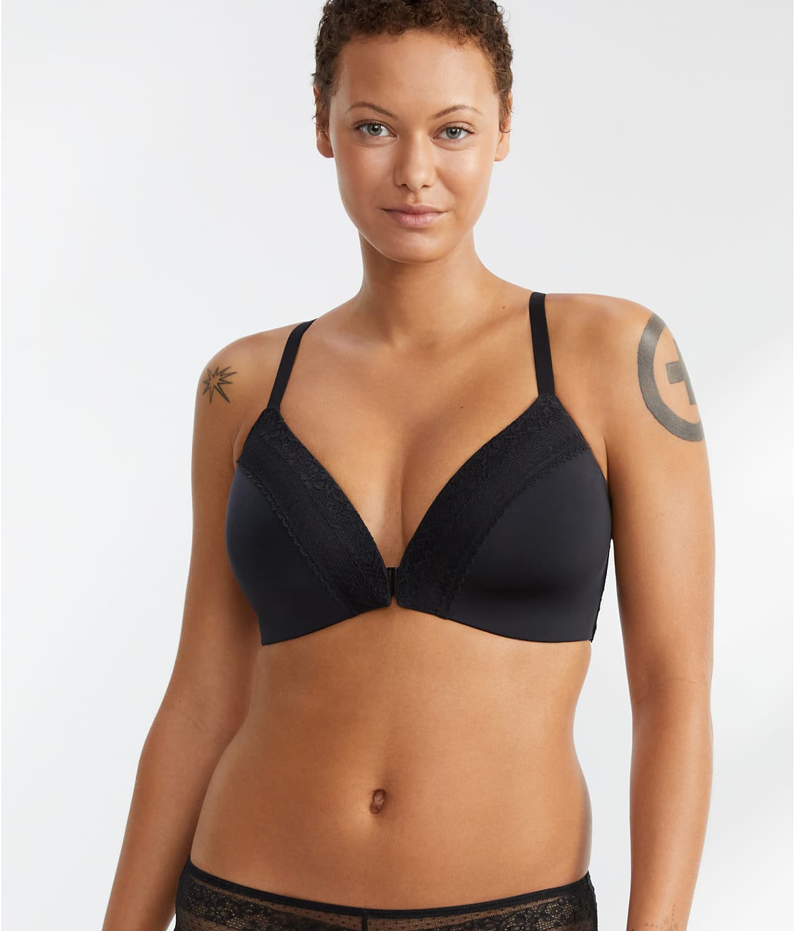 Bare: The Wire-Free Front Close Bra with Lace B10241LACE