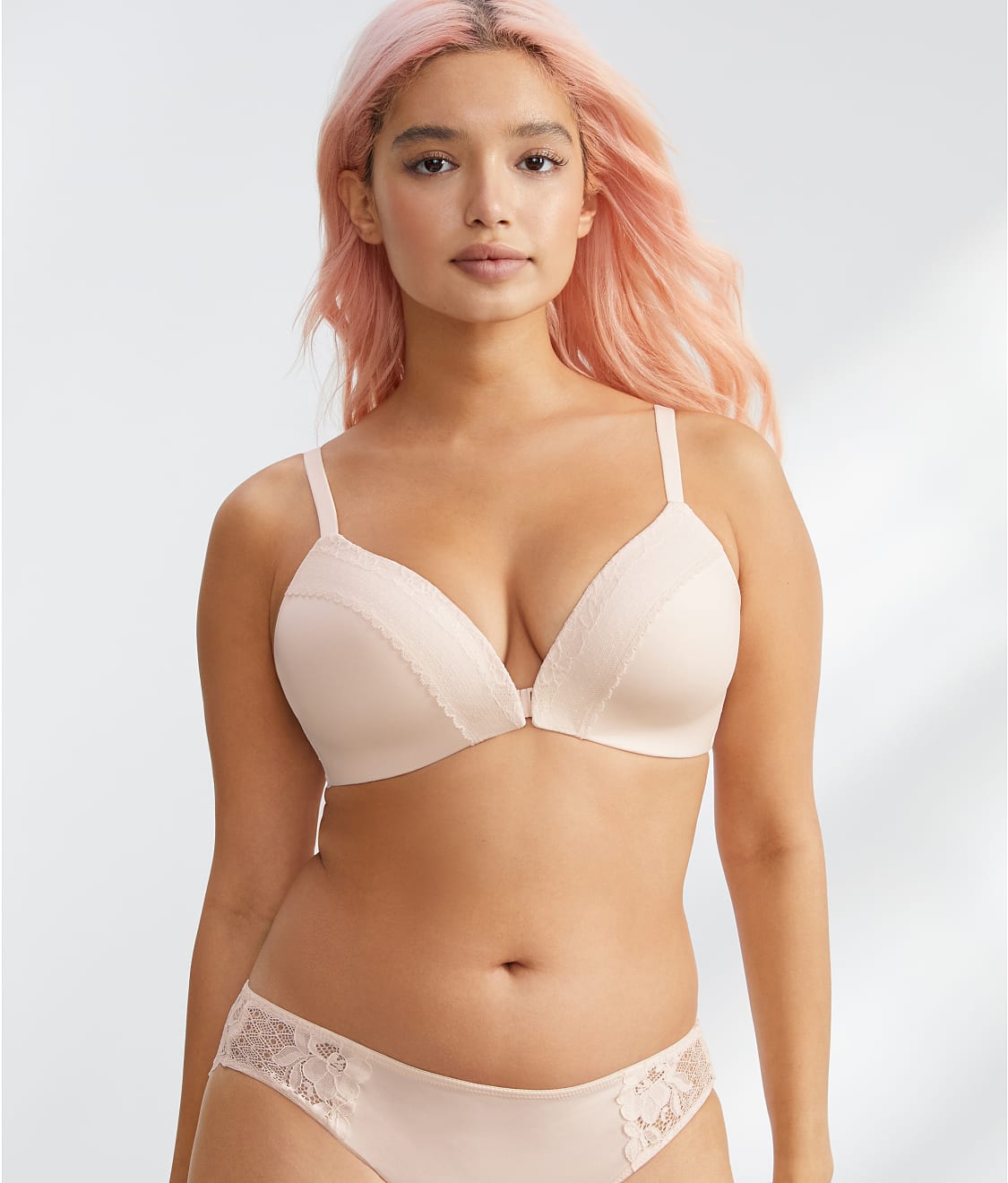 Bare: The Wire-Free Front Close Bra with Lace B10241LACE