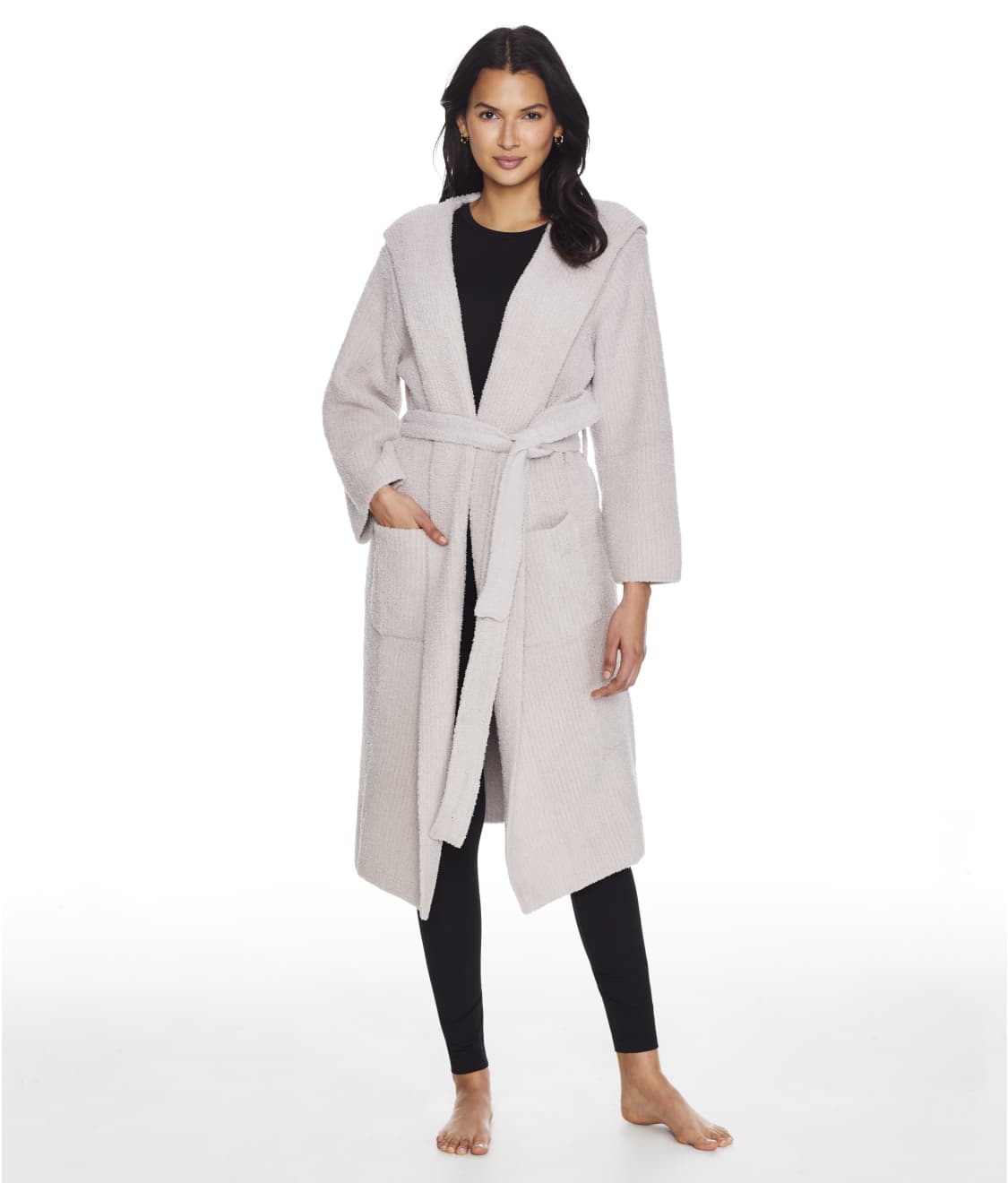Barefoot Dreams: CozyChic Ribbed Hooded Robe BDUCC20869