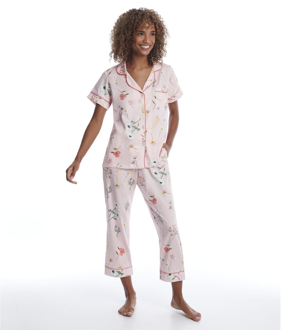 Bedhead Flower Study Sateen Cropped Pajama Set & Reviews | Bare ...