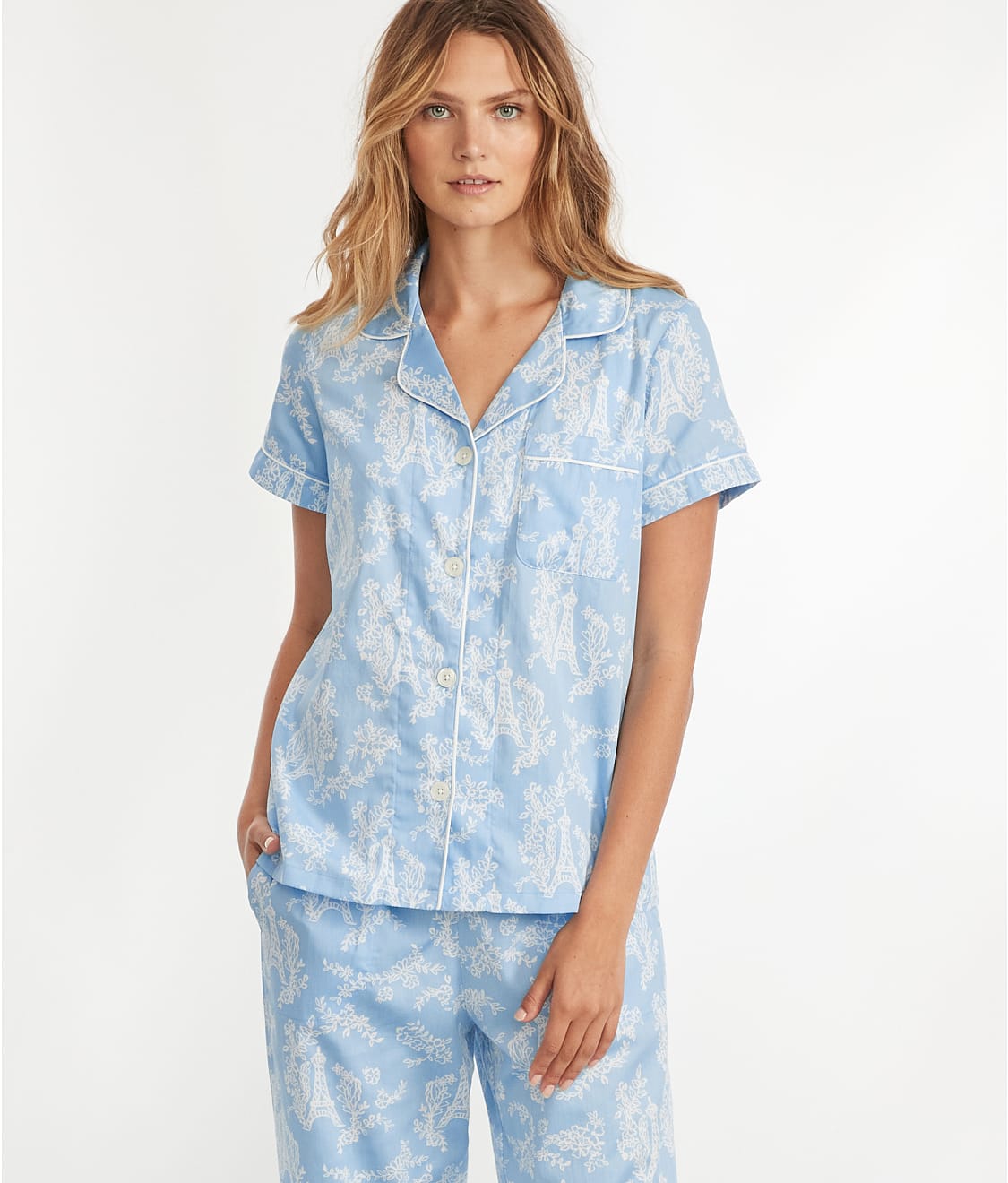 Bedhead Belle Eiffel Woven Cropped Pajama Set & Reviews | Bare ...