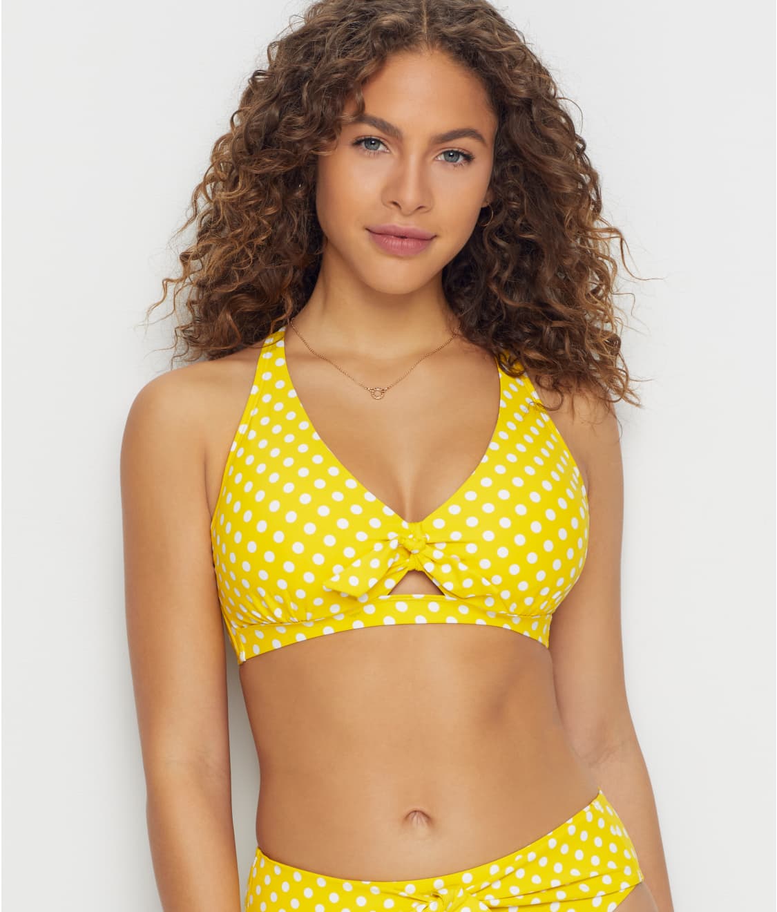 Birdsong: Sunkissed Dot Tie Front Bikini Top S10144-SKDT