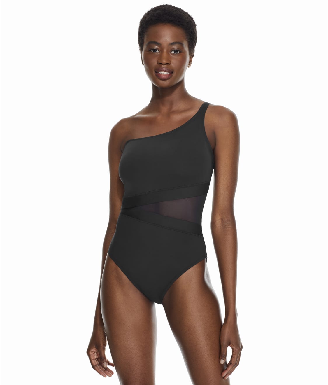 Bleu Rod Beattie Don't Mesh With Me High Neck One Piece Swimsuit