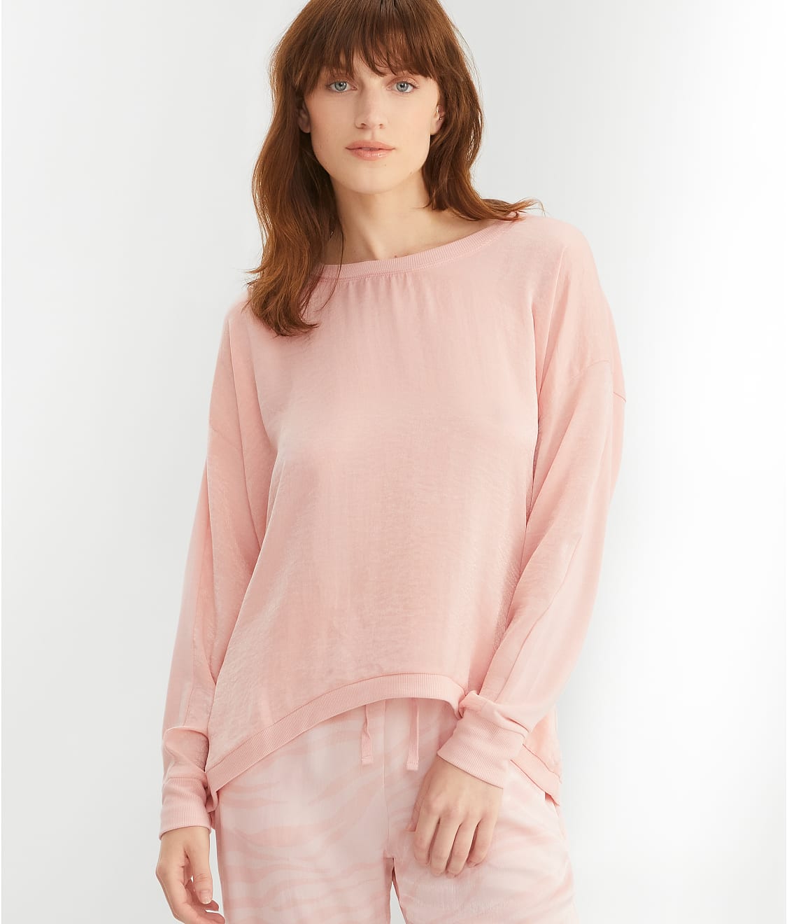 Bare Necessities: Rise and Shine Satin and Jersey Pullover R26B604