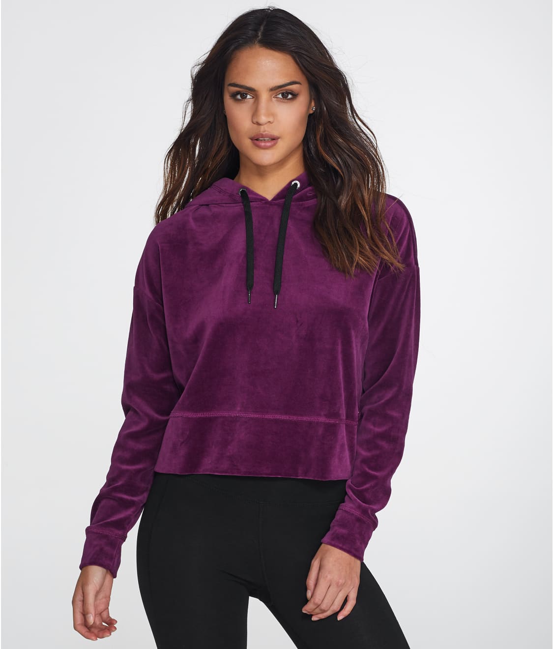 Calvin Klein Velour Cropped Hoodie & Reviews | Bare Necessities (Style  PF7T2771)
