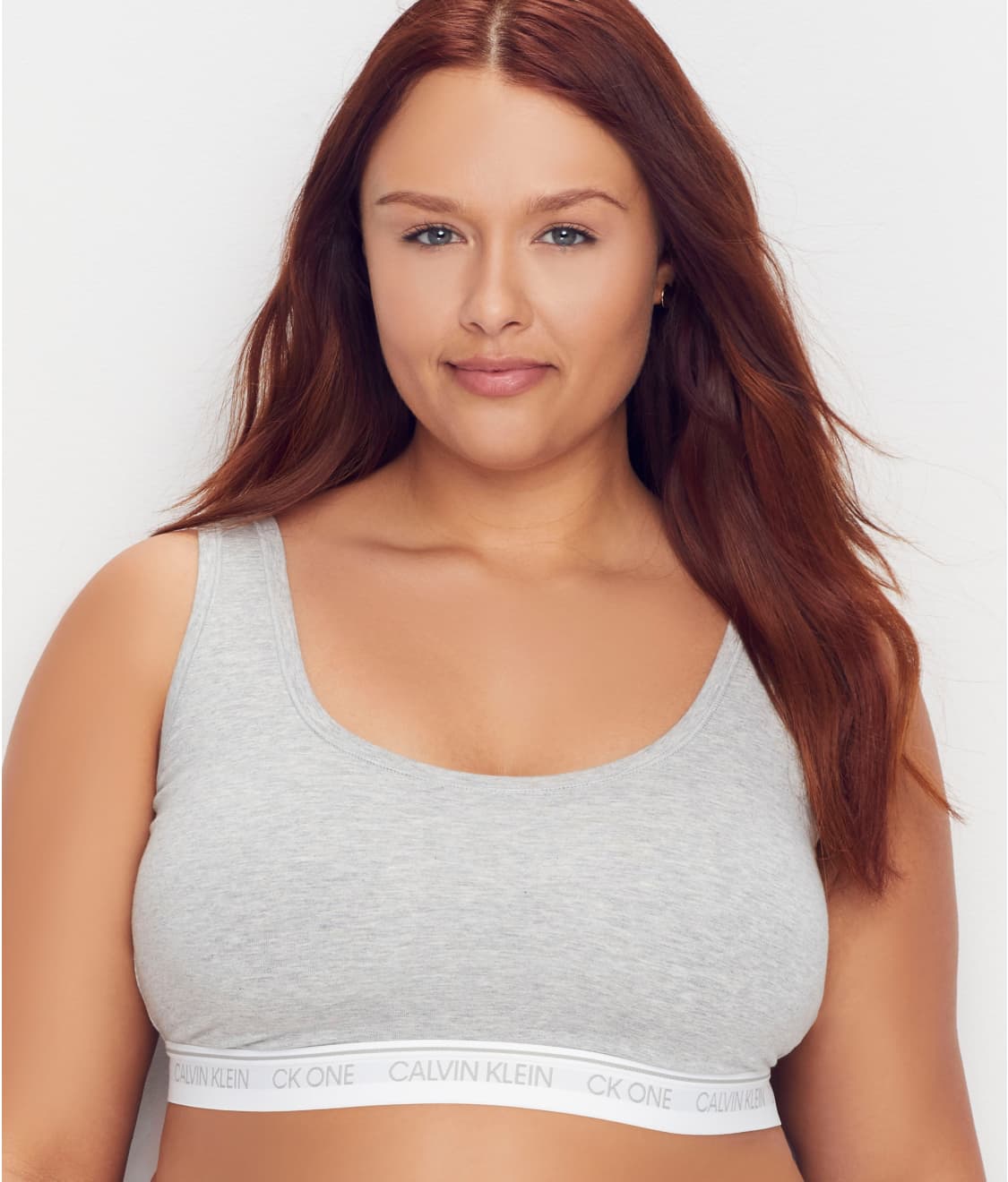Calvin Klein Plus Size CK One Cotton lightly lined bralette in