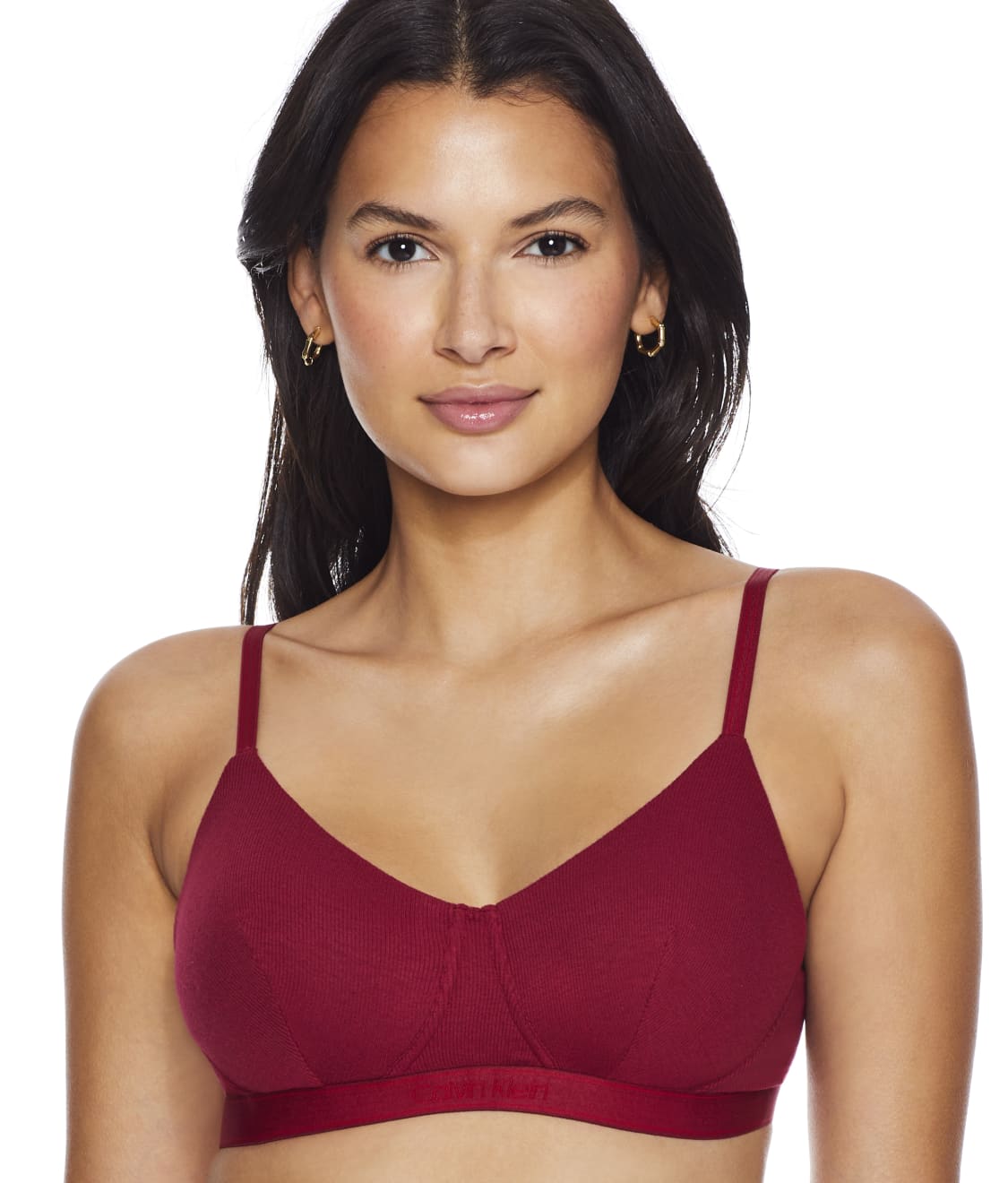 Calvin Klein Women Pure Ribbed Lightly Lined Bralette QF6439