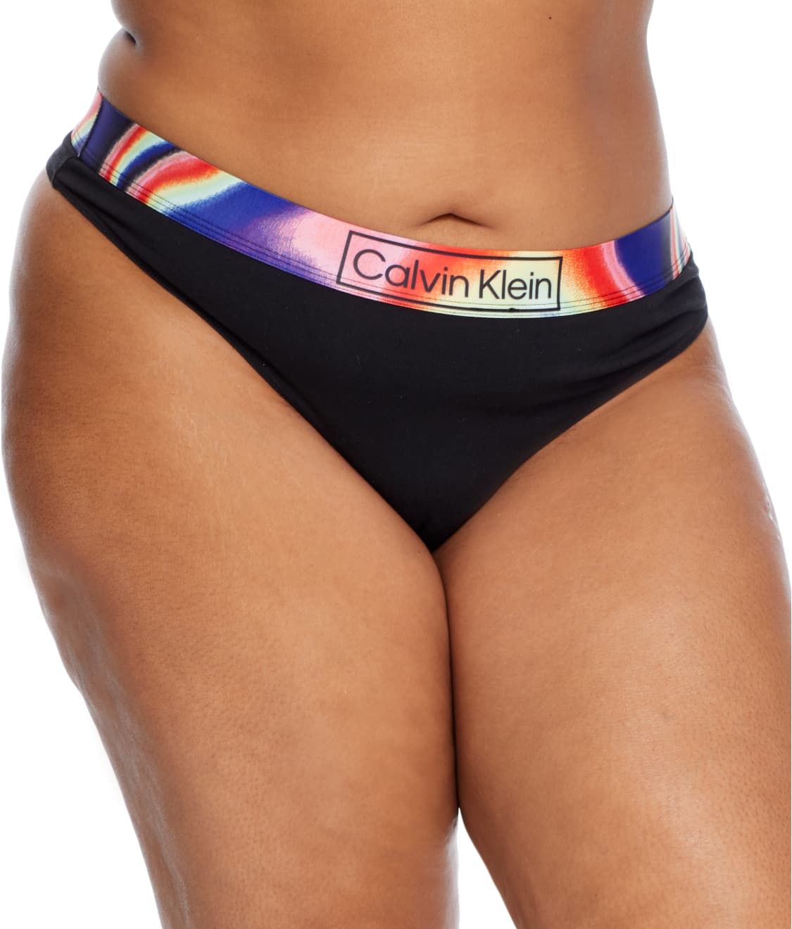 Calvin Klein Plus Size Reimagined Heritage Pride Thong & Reviews