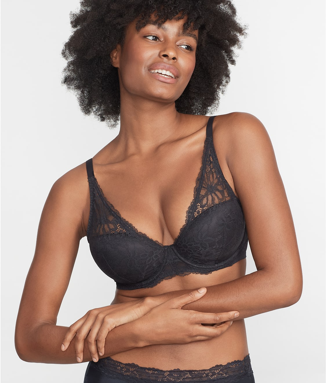 Camio Mio Lightly Lined Lace Plunge Bra & Reviews