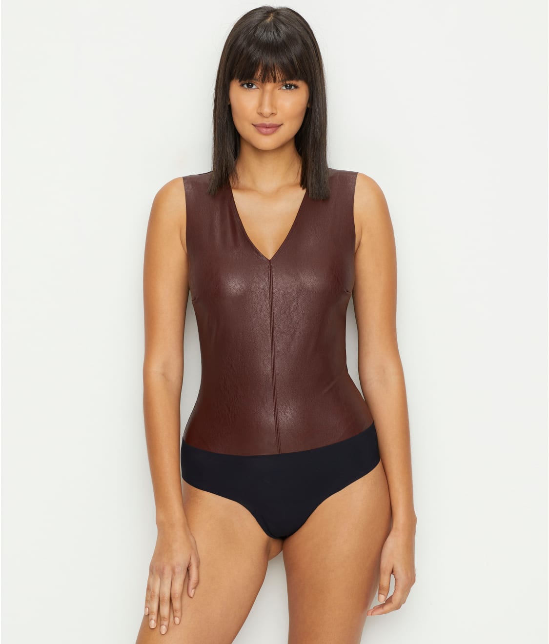 Faux Leather Bodysuit BDS014