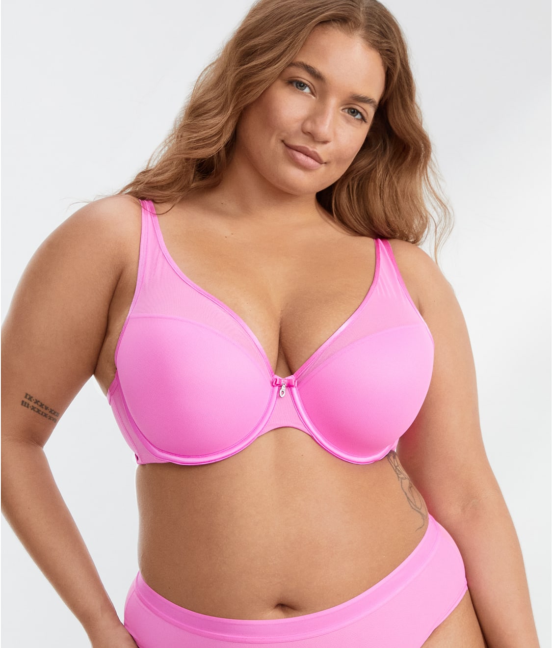 Curvy Couture: Sheer Mesh T-Shirt Bra 1310