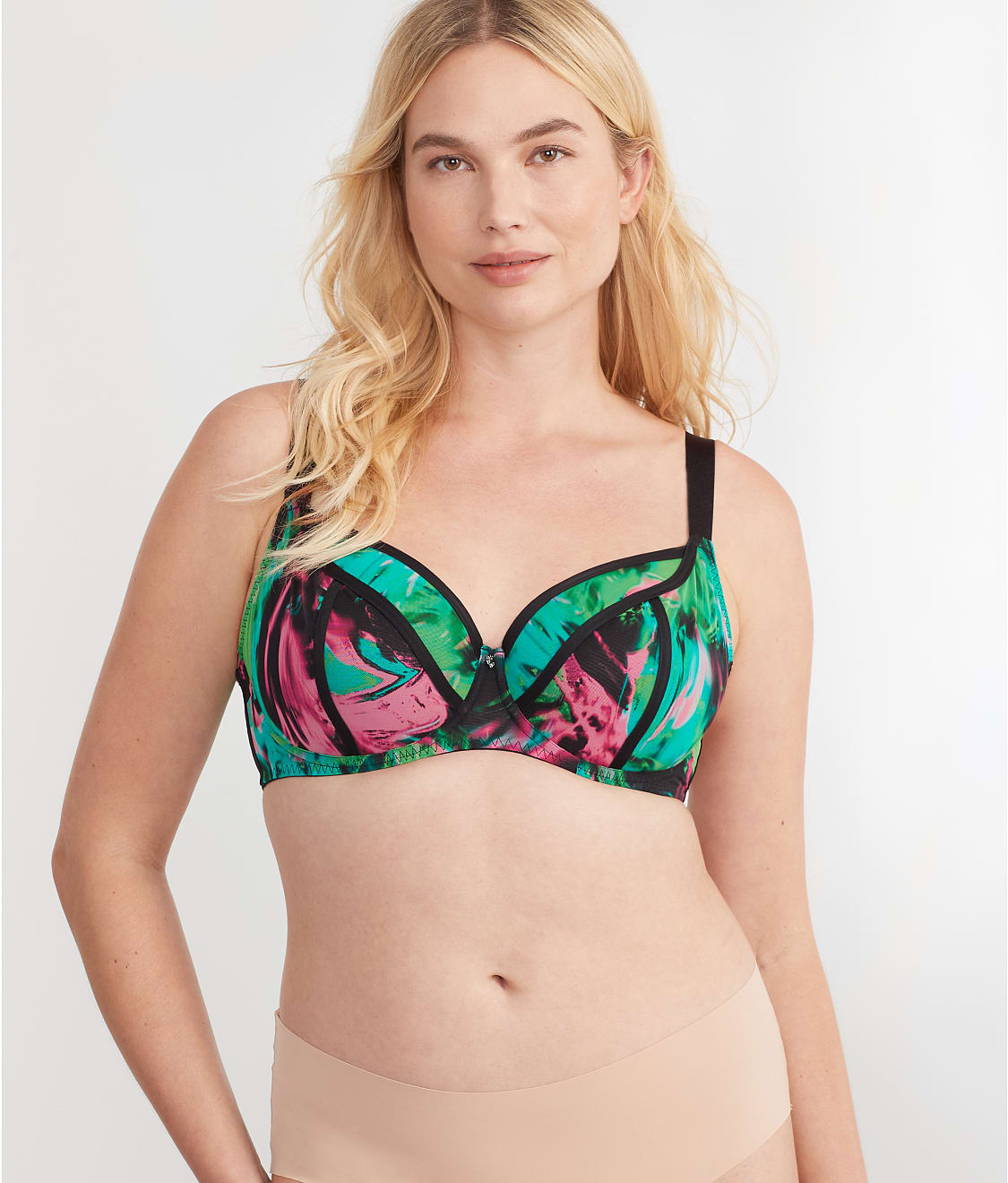 ELOMI Ink Cate Underwire Full Cup Banded Bra, US Dominican Republic