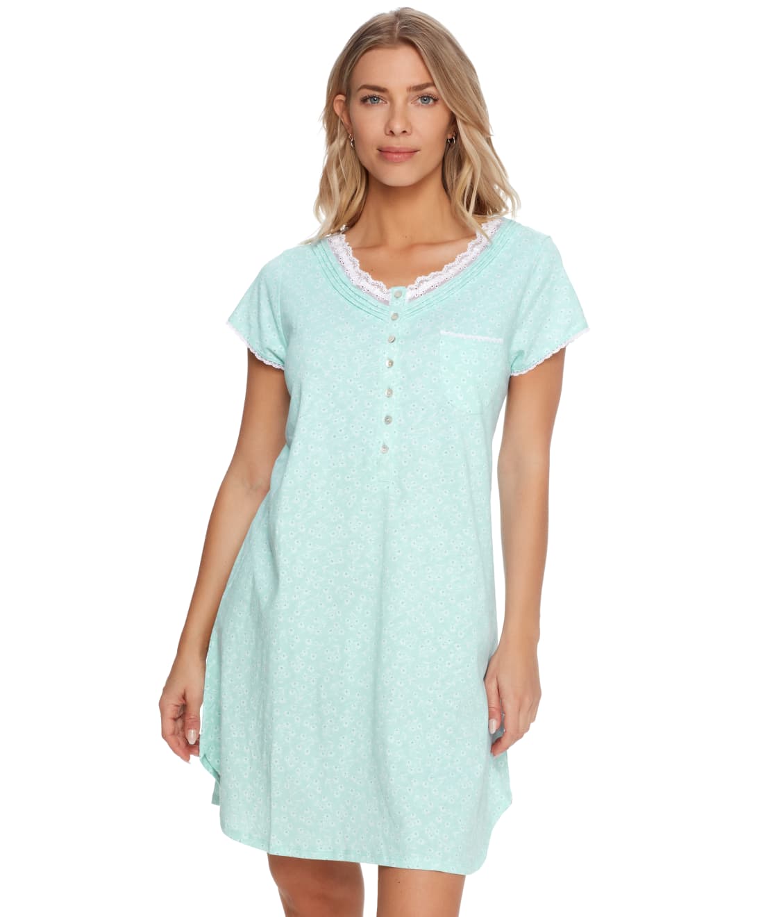 Eileen West: Floral Short Knit Nightgown C5325040