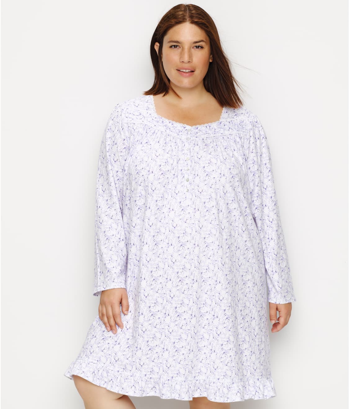 Eileen West Plus Size Floral Jersey Knit Nightgown & Reviews | Bare ...