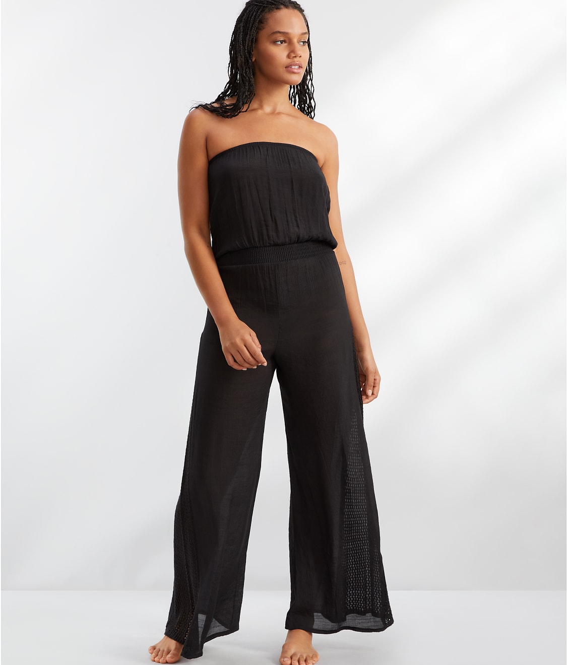 Elan: Strapless Jumpsuit Cover-Up CR7310