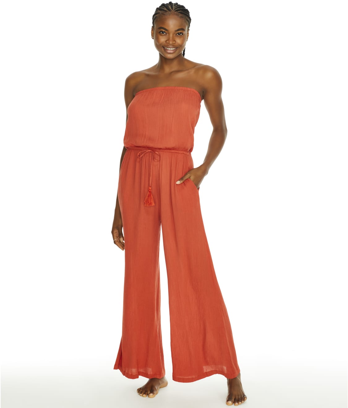 Strapless Jumpsuit Cover-Up