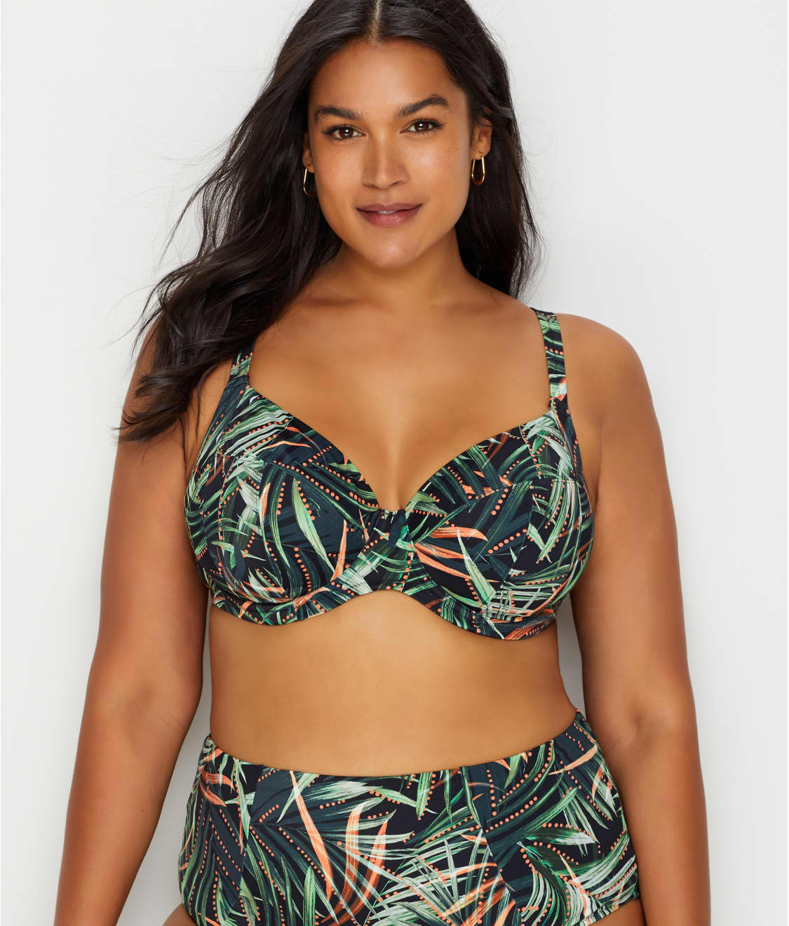 Elomi: Plus Size Amazonia Tropical Plunge Bikini Top ES7162