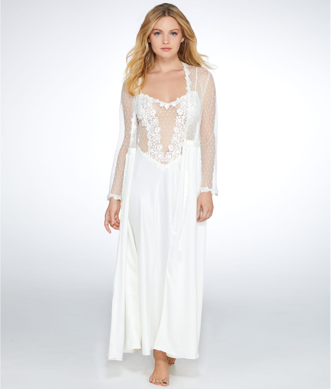 Flora Nikrooz Showstopper Charmeuse Robe & Reviews | Bare Necessities ...