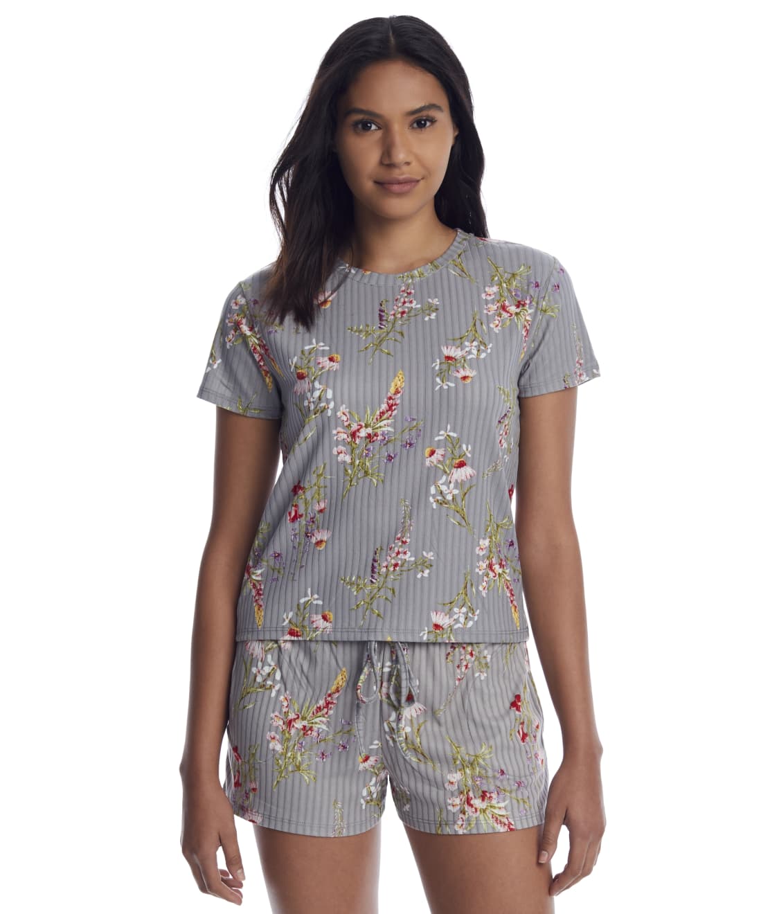 Flora Nikrooz Bella Print Rib Knit Pajama Set & Reviews | Bare ...
