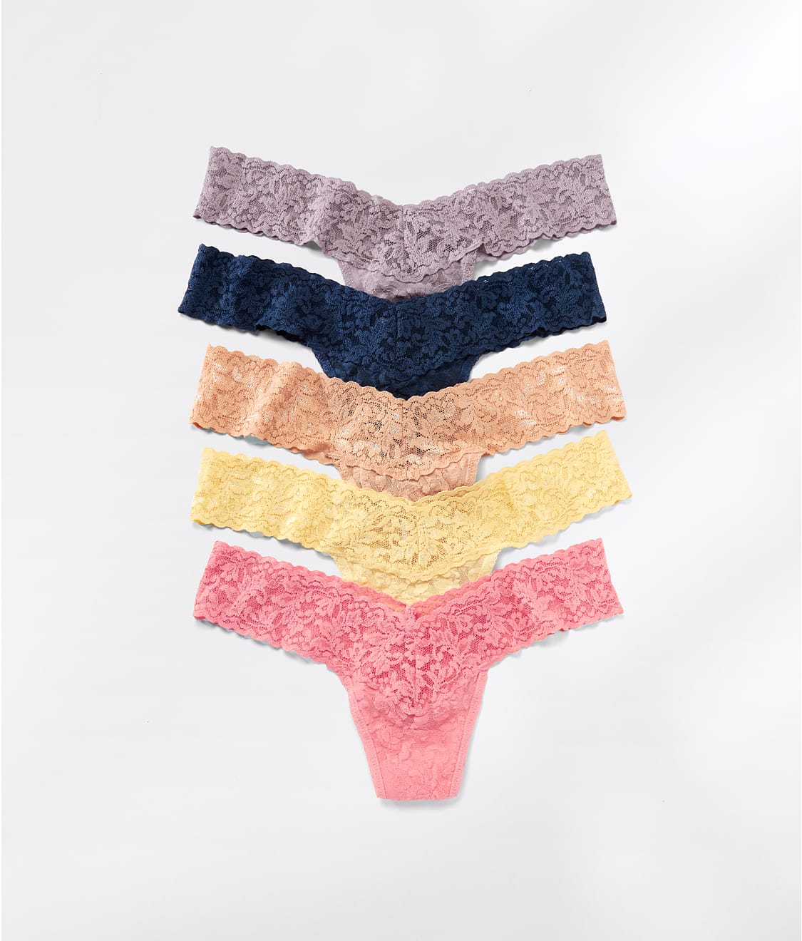 Hanky Panky Assorted 5-Pack Lace Low Rise Thongs