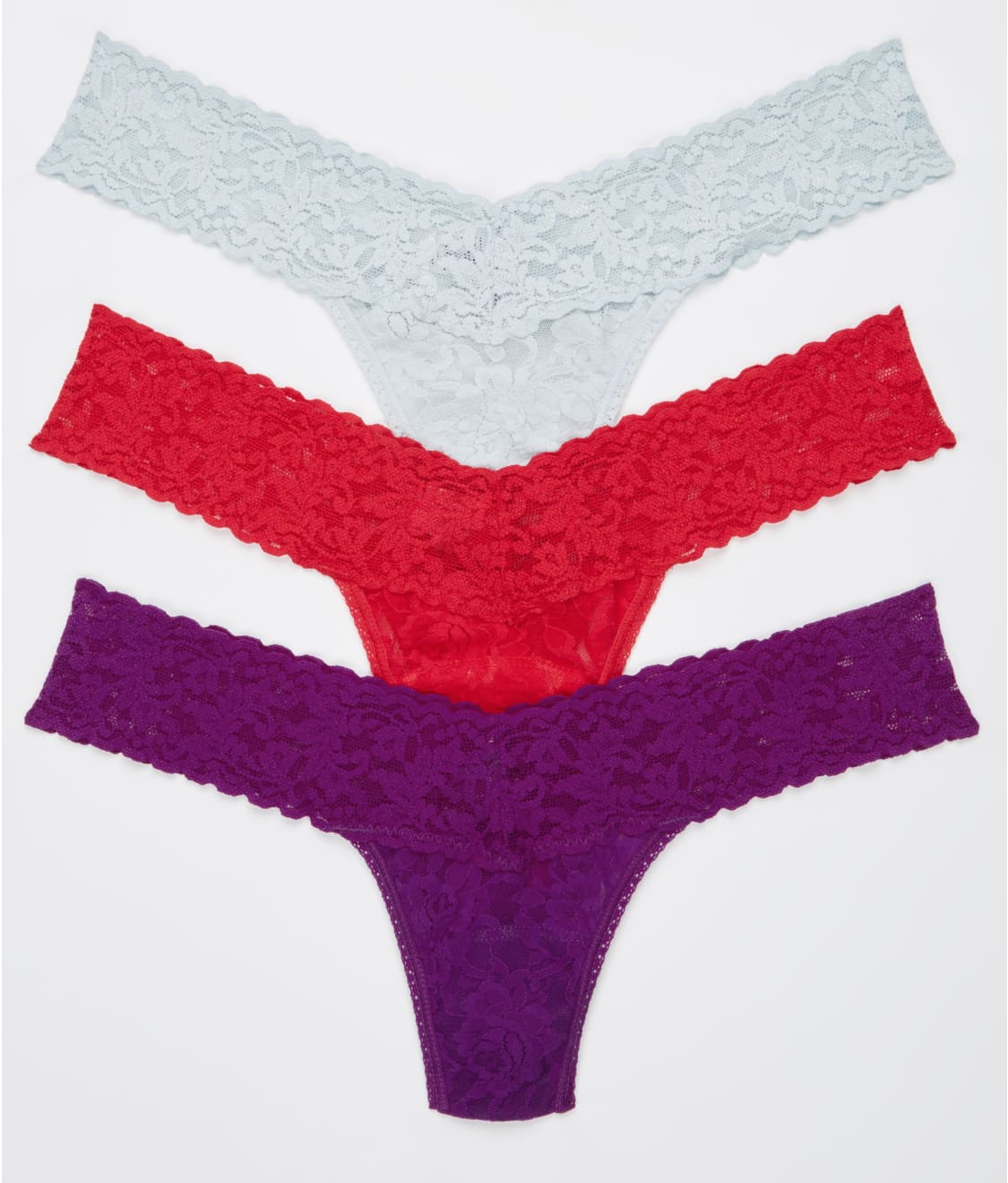 Hanky Panky Signature Lace Low Rise Thong 3-Pack & Reviews