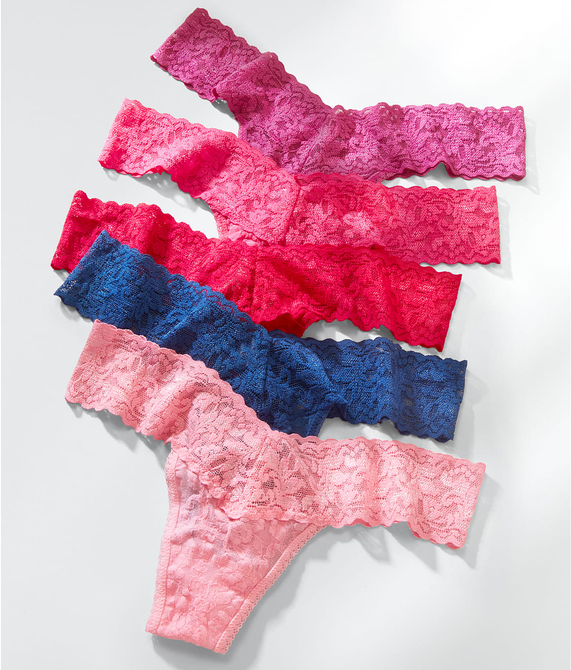 Hanky Panky: Valentine's Day Signature Lace Low Rise Thong 5-Pack 49VL5BX622