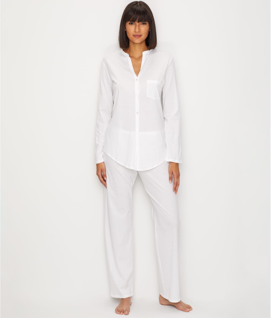 Hanro: Cotton Deluxe Knit Pajama Set 77956