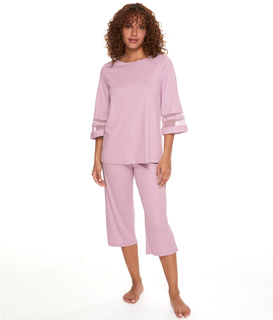 Hanro: Delia Knit Cropped Pajama Set 77970