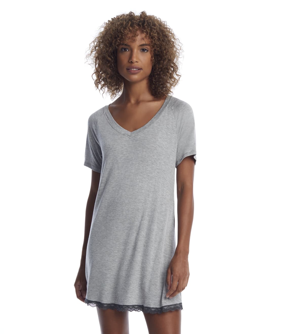 Honeydew Intimates: Heather Grey All American Knit Sleep Shirt 33135-GRY