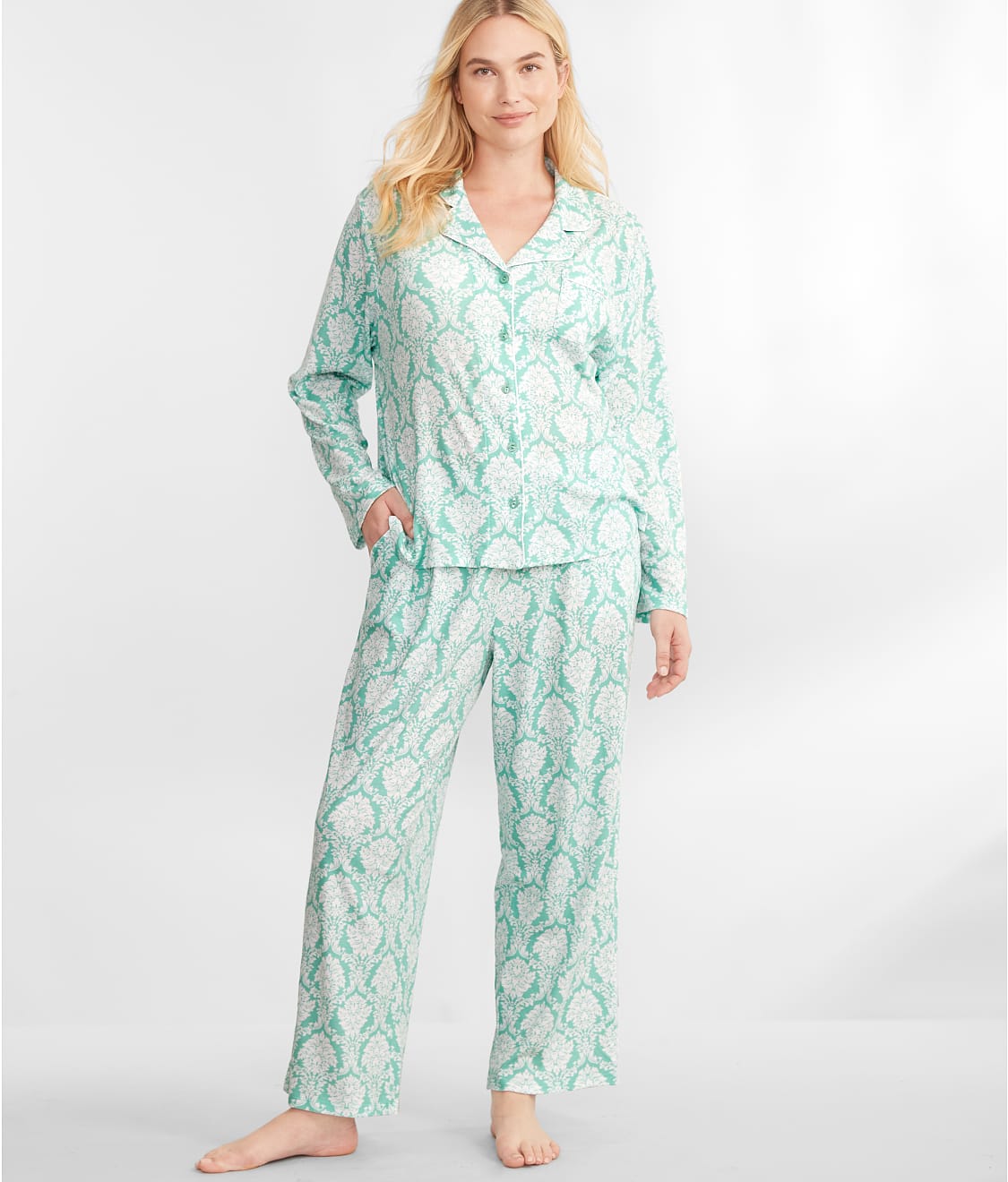 Karen Neuburger Plus Size Girlfriend Knit Pajama Set & Reviews | Bare ...