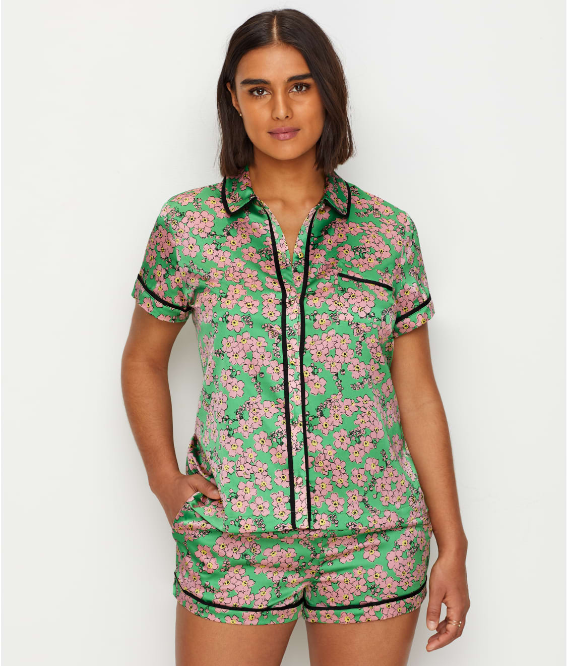 kate spade new york Charmeuse Floral Pajama Set & Reviews | Bare  Necessities (Style KS11760)