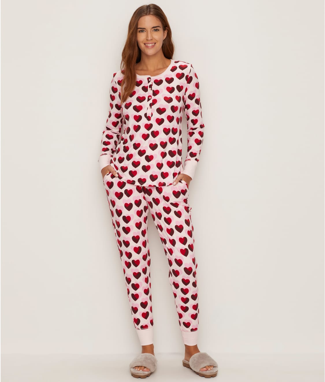 kate spade new york Double Hearts Jersey Pajama Set & Reviews | Bare  Necessities (Style KS91850F-HRT)