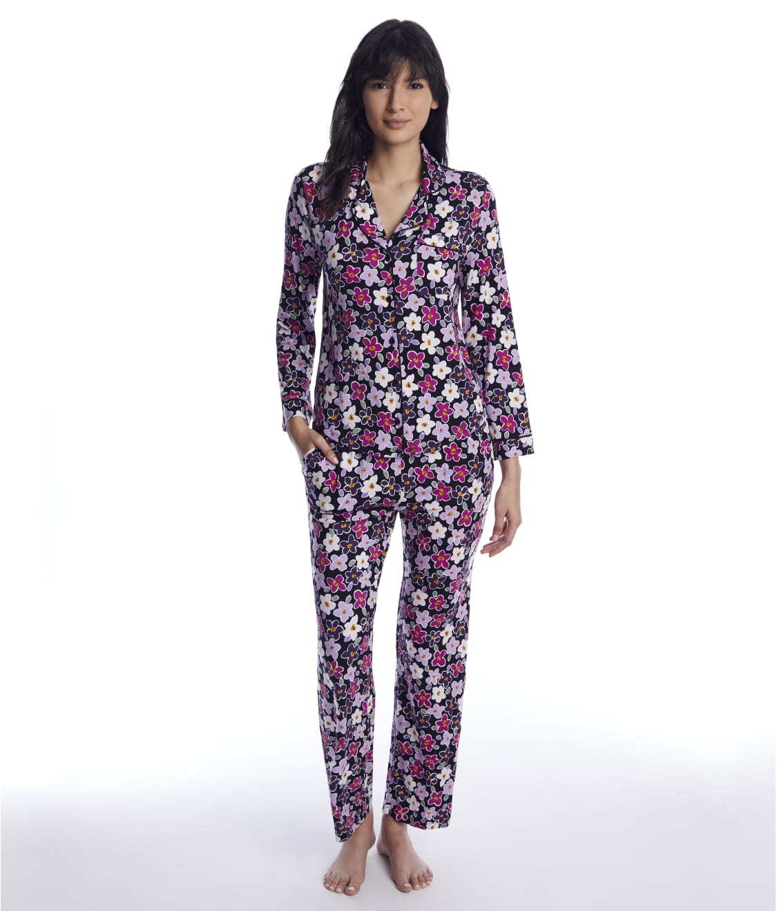 kate spade new york Floral Modal Pajama Set & Reviews | Bare Necessities  (Style KS92021-BLK)