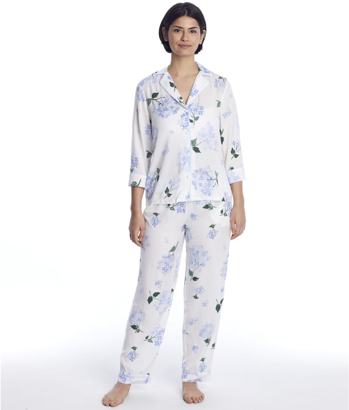 kate spade new york White Floral Satin Pajama Set Reviews Bare